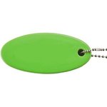 Floating Oval Foam Boat Key Chain - Lime