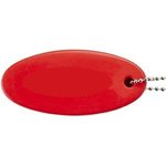 Floating Oval Foam Boat Key Chain - Red