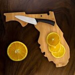 Florida State Shaped Bamboo Serving and Cutting Board -  