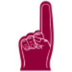 Foam # 1 Finger Mini  - 7.5" - Maroon