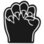 Foam Cat Paw Hand - Black