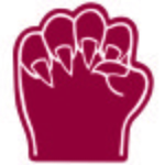 Foam Cat Paw Hand - Maroon