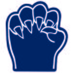 Foam Cat Paw Hand - Navy Blue