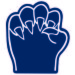 Foam Cat Paw Hand - Navy Blue