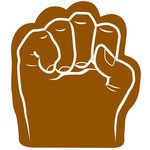 Foam Fist Hand - Brown