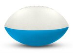 Foam Footballs - 3" Long - White Top - White/Lt Blue