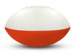 Foam Footballs - 3" Long - White Top - White/Orange