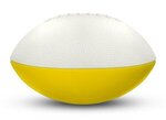 Foam Footballs - 3" Long - White Top - White/Yellow