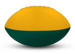 Foam Footballs 4" Long - Color Top - Athletic Gold/Forest Grn