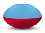 Foam Footballs 4" Long - Color Top - Lt Blue/Red