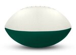 Foam Footballs 7" Long (8.75" Arc Length) Middie - White Top - White/Forest Grn