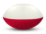 Foam Footballs 7" Long (8.75" Arc Length) Middie - White Top - White/Red