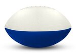 Foam Footballs 7" Long (8.75" Arc Length) Middie - White Top - White/Royal