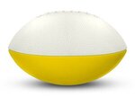 Foam Footballs 7" Long (8.75" Arc Length) Middie - White Top - White/Yellow