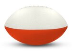 Foam Footballs - 9" Long (11.5" Arc Length) - White Top - White/Orange