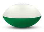 Foam Footballs Nerf - 5" - White Top - White/Kelly Grn