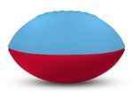 Foam Footballs Nerf - 6" - Lt Blue/Red