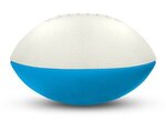 Foam Footballs Nerf -  8" Long (10" Arc Length) - White Top - White/Lt Blue