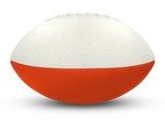 Foam Footballs Nerf - 8" - White/Orange