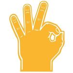 Foam OK Hand - Athletic Gold