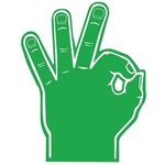 Foam OK Hand - Kelly Green