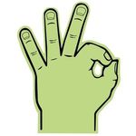 Foam OK Hand - Lime Green