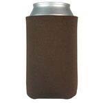 FoamZone USA Made Collapsible Can Cooler with Bottom Imprint - Brown