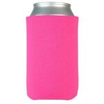 FoamZone USA Made Collapsible Can Cooler with Bottom Imprint - Neon Pink