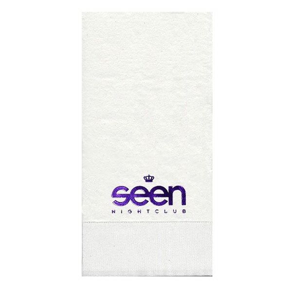 Main Product Image for Foil Stamped White 3-Ply 1/8 Fold Dinner Napkins