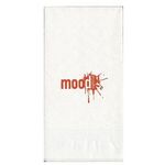 Foil Stamped 1 Ply 1/8 fold Dinner Napkin - White