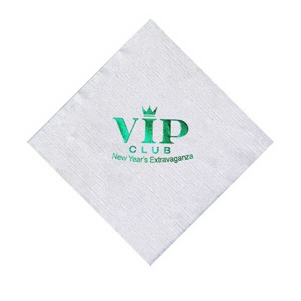 Main Product Image for Foil Stamped 1-Ply Linen Embossed Beverage Napkin