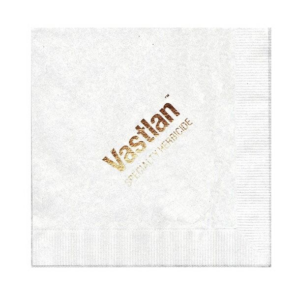 Main Product Image for Foil Stamped White 1-Ply Luncheon, Coin Edge Embossing