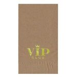 Foil Stamped 2-Ply Kraft 1/8 fold Dinner Napkin - Kraft