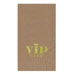 Foil Stamped 2-Ply Kraft 1/8 fold Dinner Napkin - Kraft