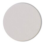 Foil Stamped 40 pt. White Round Coaster - White