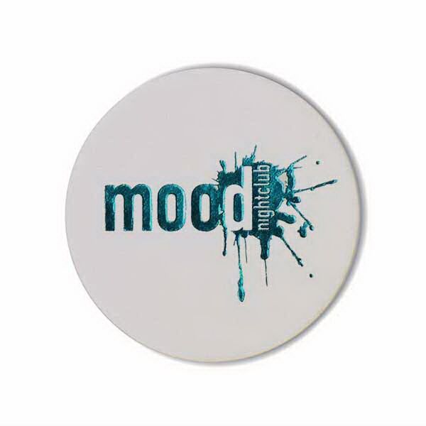 Main Product Image for Foil Stamped 40 Pt. White Round Coaster