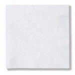 Foil Stamped White 1-Ply Beverage, Coin Edge Embossing - White