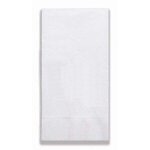 Foil Stamped White 3-Ply 1/8 Fold Dinner Napkins - White