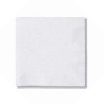 Foil Stamped White 3-Ply Beverage Napkins 5"x5" - White