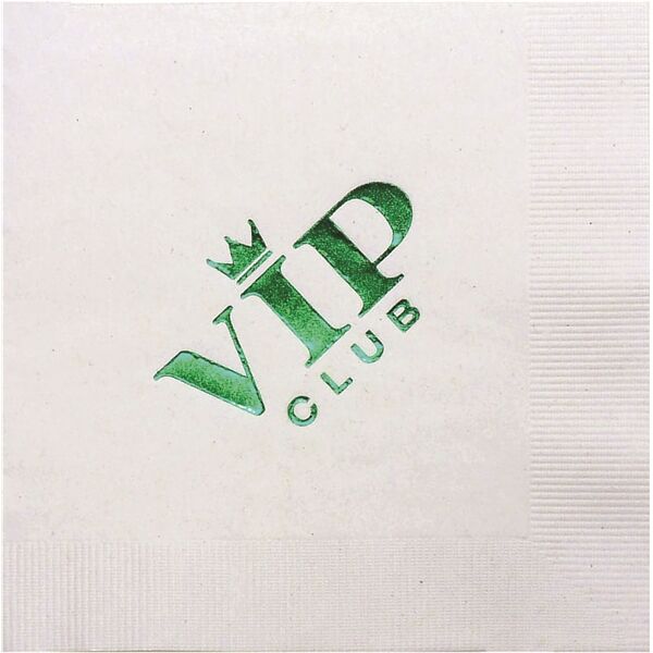 Main Product Image for Foil Stamped White 3-Ply Beverage Napkins 5"X5"