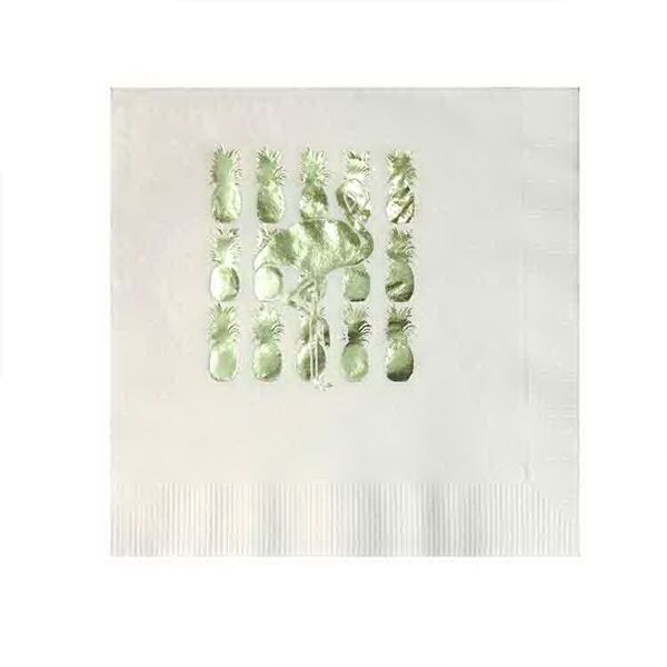 Main Product Image for Foil Stamped White 3-Ply Luncheon Napkins