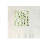 Foil Stamped White Luncheon Napkin - White