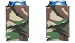 Folding Foam Can Cooler 2 sided imprint - Camouflage