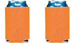 Folding Foam Can Cooler 2 sided imprint - Neon Orange