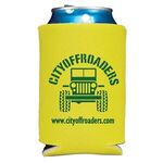 Folding Foam Can Cooler 2 sided imprint - Yellow