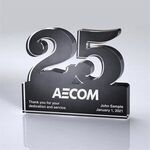 Freestanding 25 Year Anniversary Award - Clear