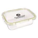 Fresh Prep Square Glass Food Container - Lime