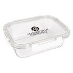 Fresh Prep Square Glass Food Container - White