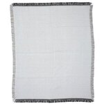 Fringed Woven Tapestry 50- x 60- 500GSM - Full Color - Medium White