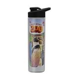 Full Color Wrap 16 Oz. Insulated Bottle with Drink Thru Lid - Clear